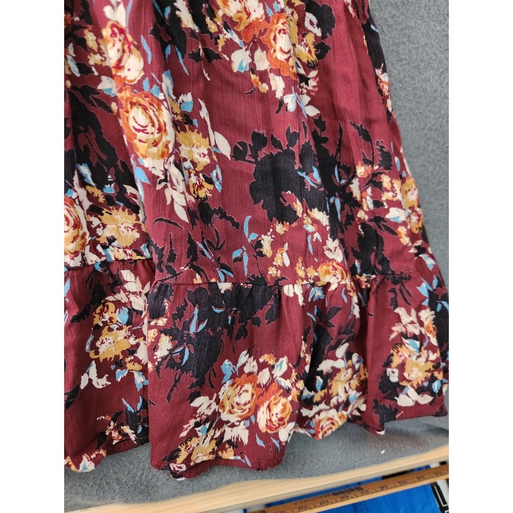 Lola P. Dress Womens Sz M Rayon Flowy Sleeves Boho Bohemian Peasant Cottage NWOT - Picture 5 of 11